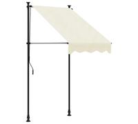 vidaXL Tenda da Sole Retrattile Crema 100x150 cm in Tessuto e Acciaio