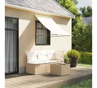 vidaXL Tenda da Sole Retrattile Crema 150x150 cm in Tessuto e Acciaio