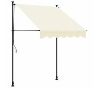 vidaXL Tenda da Sole Retrattile Crema 200x150 cm in Tessuto e Acciaio