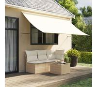 vidaXL Tenda da Sole Retrattile Crema 300x150 cm in Tessuto e Acciaio