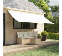 vidaXL Tenda da Sole Retrattile Crema 400x150 cm in Tessuto e Acciaio