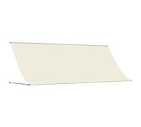vidaXL Tenda da Sole Retrattile Crema 400x150 cm in Tessuto e Acciaio