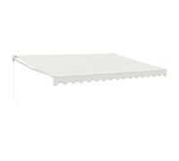 vidaXL Tenda da sole retrattile Crema 4x3 m Tessuto e Alluminio
