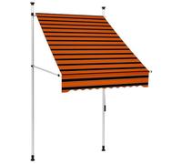 vidaXL Tenda da Sole Retrattile Manuale 100 cm Arancione e Marrone