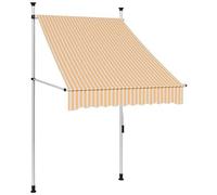 vidaXL Tenda da Sole Retrattile Manuale 100 cm Strisce Arancio Bianche
