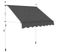 vidaXL Tenda da Sole Retrattile Manuale 150 cm Antracite