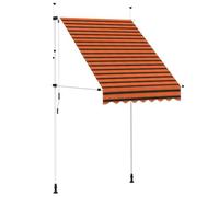 vidaXL Tenda da Sole Retrattile Manuale 150 cm Arancione e Marrone