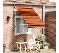 vidaXL Tenda da Sole Retrattile Manuale 150 cm Arancione e Marrone
