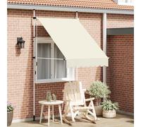 vidaXL Tenda da Sole Retrattile Manuale 150 cm Crema