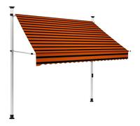 vidaXL Tenda da Sole Retrattile Manuale 200 cm Arancione e Marrone