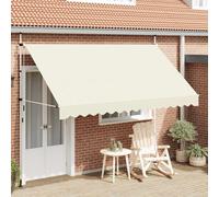 vidaXL Tenda da Sole Retrattile Manuale 350 cm Crema