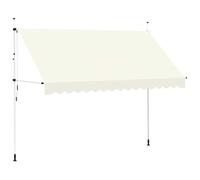 vidaXL Tenda da Sole Retrattile Manuale 350 cm Crema