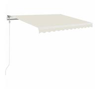vidaXL Tenda da Sole Retrattile Manuale 350x250 cm Crema