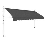vidaXL Tenda da Sole Retrattile Manuale 400 cm Antracite