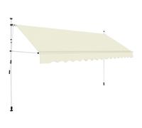 vidaXL Tenda da Sole Retrattile Manuale 400 cm Crema