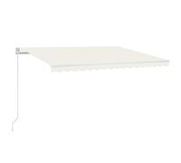 vidaXL Tenda da Sole Retrattile Manuale 400x350 cm Crema