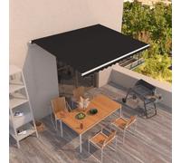 vidaXL Tenda da Sole Retrattile Manuale 450x350 cm Antracite