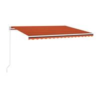 vidaXL Tenda da Sole Retrattile Manuale 450x350 cm Arancione e Marrone