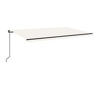 vidaXL Tenda da Sole Retrattile Manuale 500x300 cm Crema