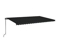 vidaXL Tenda da Sole Retrattile Manuale 500x350 cm Antracite