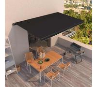 vidaXL Tenda da Sole Retrattile Manuale 500x350 cm Antracite