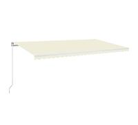 vidaXL Tenda da Sole Retrattile Manuale 600x350 cm Crema