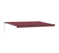 vidaXL Tenda da Sole Retrattile Manuale bordò 500x300 cm, Tenda Retrattile, Tenda da Patio, tettoia, Tenda da Sole, tettoia per Porta