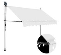 VIDAXL - Tenda da Sole Retrattile Manuale con LED 250 cm Crema