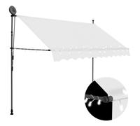 vidaXL Tenda da Sole Retrattile Manuale con LED 250 cm Crema