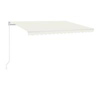 vidaXL Tenda da Sole Retrattile Manuale con LED 400x350 cm Crema