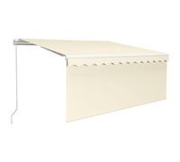 VIDAXL - Tenda da Sole Retrattile Manuale con Parasole 3x2,5 m Crema