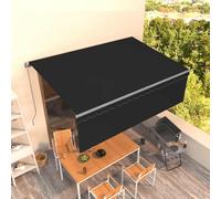 vidaXL Tenda da Sole Retrattile Manuale con Parasole 4,5x3 m Antracite