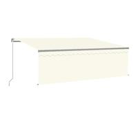 vidaXL Tenda da Sole Retrattile Manuale con Parasole 4x3 m Crema