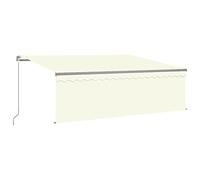 vidaXL Tenda da Sole Retrattile Manuale con Parasole 4x3 m Crema