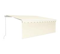 VIDAXL - Tenda da Sole Retrattile Manuale con Parasole 4x3m Crema