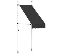 vidaXL Tenda da Sole Retrattile per Patio Privacy Manuale Schermo Parasole Frangivento 100 cm in Tessuto PU Antracite Telaio in Ferro