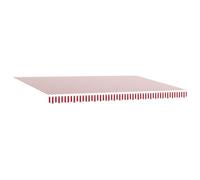 vidaXL Tenda retrattile a righe, 500 x 300 cm, colore: Rosso e Bianco