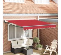 vidaXL Tenda da Sole Rosso 3 x 2,5 m Poliestere e metallo