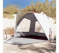 vidaXL Tenda da Spiaggia 2 Persone Grigio Rilascio Rapido Impermeabile