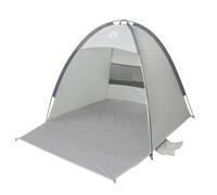 vidaXL Tenda da Spiaggia 3 Persone Grigia Impermeabile