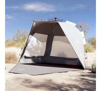 vidaXL Tenda da Spiaggia 3 Persone Grigio Rilascio Rapido Impermeabile