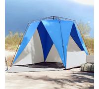 vidaXL Tenda da Spiaggia 4Persone Azzurro Rilascio Rapido Impermeabile