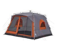 vidaXL Tenda Familiare 7 Persone Grigio e Arancione a Rilascio Rapido, tenda da campeggio, tenda da esterno, tenda impermeabile, tenda da giardino