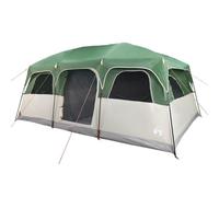 vidaXL Tenda Familiare a Cabina per 9 Persone Verde Impermeabile, Tenda, Tenda da Esterno, Tenda per 9 Persone, Tenda da Giardino, Tenda Impermeabile