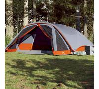 vidaXL Tenda Familiare a Cabina per 6 Persone Grigia Impermeabile