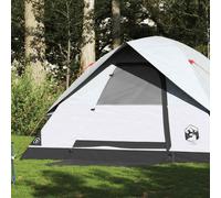 vidaXL Tenda Familiare a Cupola 6 Persone Bianca Tessuto Impermeabile
