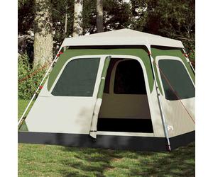 vidaXL Tenda Familiare a Cupola 6 Persone Verde a Rilascio Rapido
