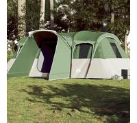 vidaXL Tenda Familiare a Tunnel per 16 Persone Verde Impermeabile