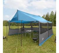 vidaXL Tenda Familiare Blu 450 x 400 x 265 cm Poliestere e Acciaio