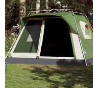 vidaXL Tenda Familiare Cabina 7 Persone Verde a Rilascio Rapido